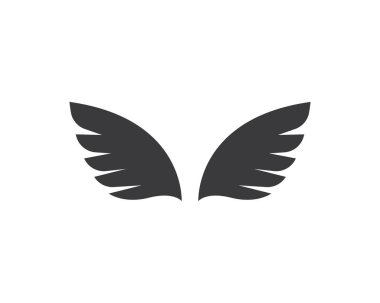 kanatlar logo simge simgesi vektör illüstrasyon