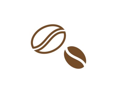 Kahve Fasulyesi Logo Şablonu vektör simgesi
