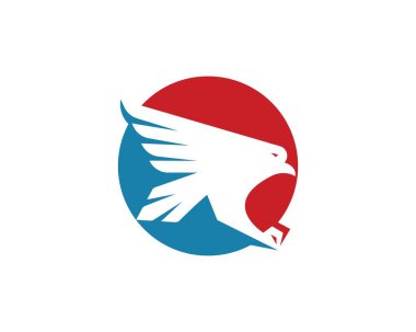 Falcon Eagle Bird logo şablon vektörü