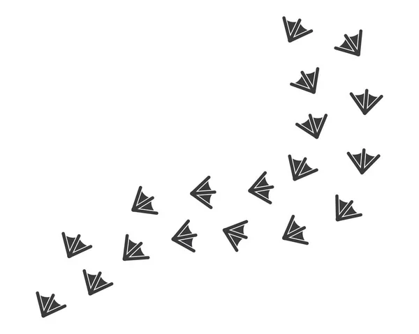 Druck des Entenfuß-Vektor-Illustrationsdesigns — Stockvektor