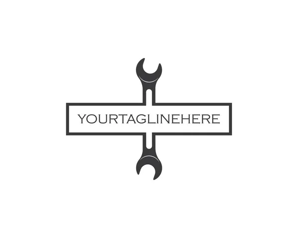 Wrench vector illustration and icon of automotive repair — Stock Vector