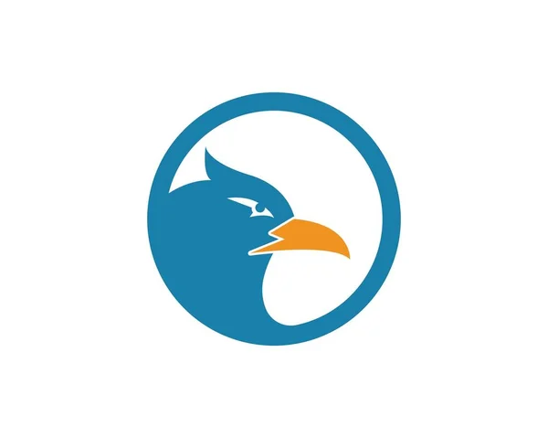 Falke Adler Vogel Logo Vorlage Vektor — Stockvektor