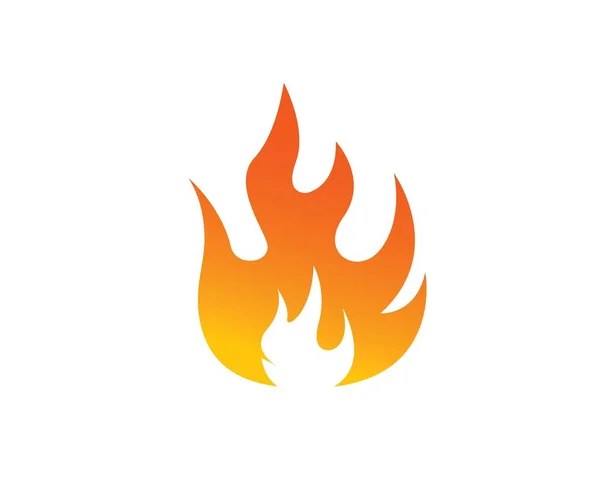 Fiamma fuoco Logo icona vettoriale illustrazione design — Vettoriale Stock