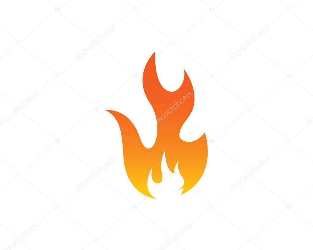 Fire flame Logo icon vector illustration design