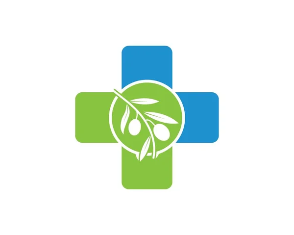 Illustrazione vettoriale icona logo oliva — Vettoriale Stock