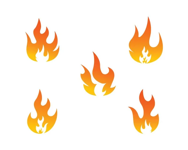 Fire Flame logo pictogram vector illustratie ontwerp — Stockvector