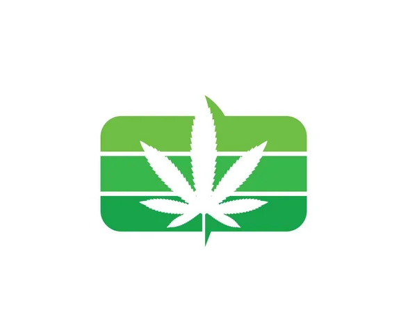 Kannabisz levél vektor ikon illusztráció tervezés — Stock Vector
