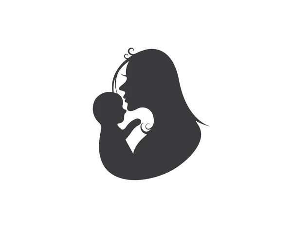 Mamá y bebé vector ilustración diseño — Vector de stock