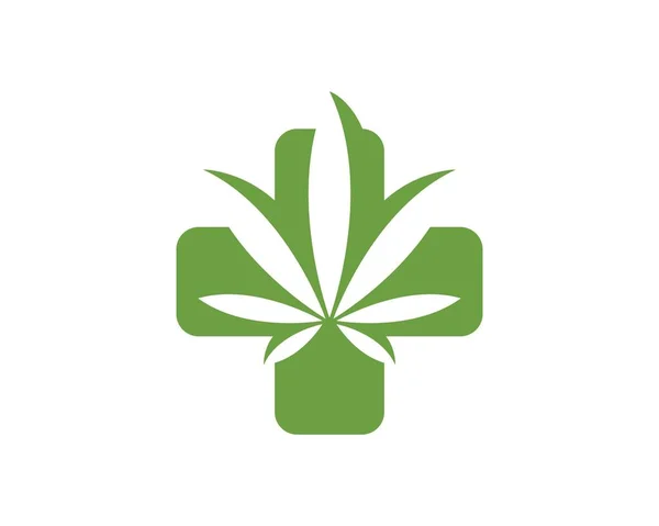 Cannabis Blatt Vektor Symbol Illustration Design — Stockvektor