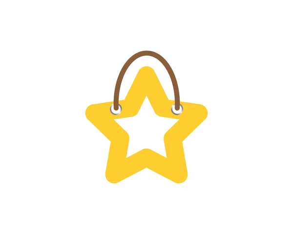 Star shopping bag icon vector illustration design — Stock Vector