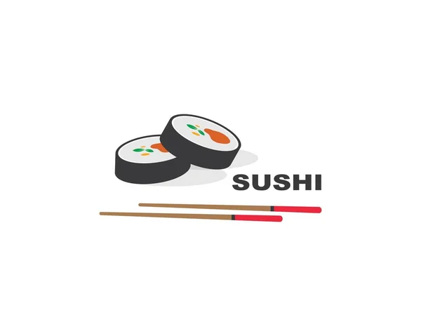 Sushi vector icon label illustration design — 스톡 벡터