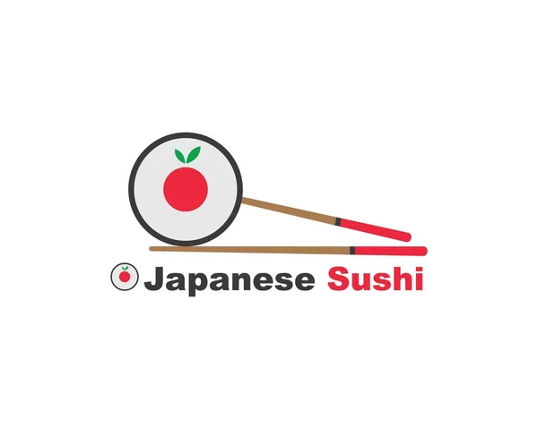 Σχέδιο εικονογράφησης ετικέτας διανύσματος sushi — Διανυσματικό Αρχείο