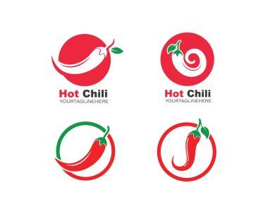 Chili logo simgesi vektör illüstrasyon tasarımı