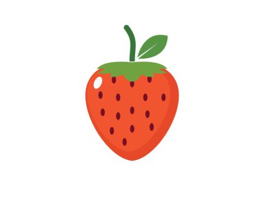 çilek simgesi logo vektör illüstrasyon
