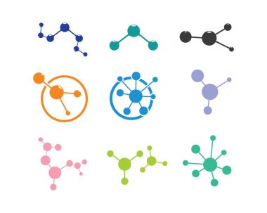 vektör illüstrasyon tasarım moleküler
