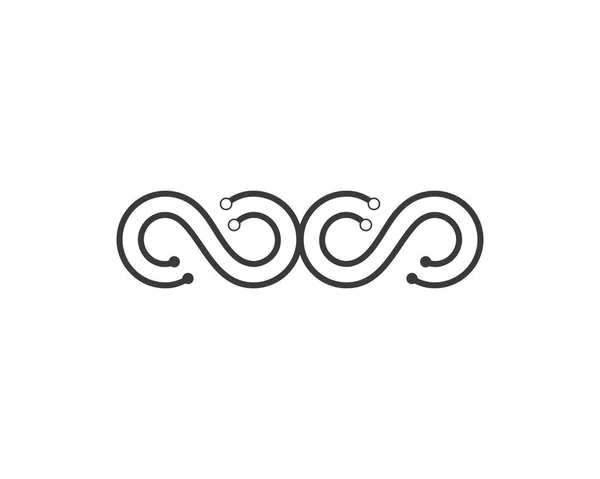 Infinity logotyp ikon vektor illustration design — Stock vektor