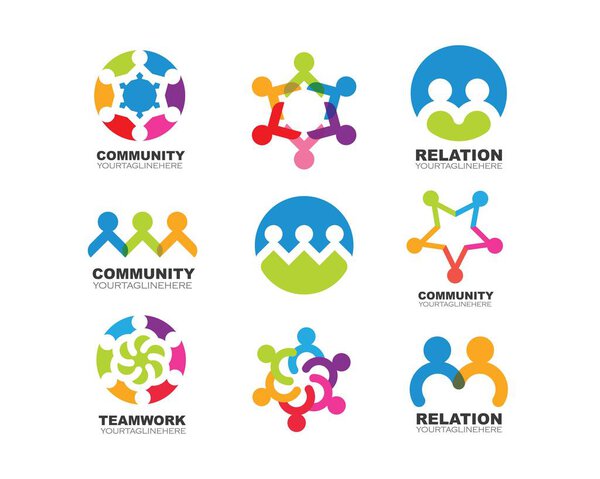 Community, network and social icon design