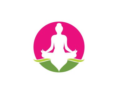 Meditasyon logosu vektör simgesi