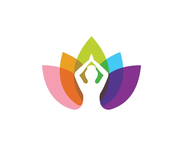 Meditasyon logosu vektör simgesi