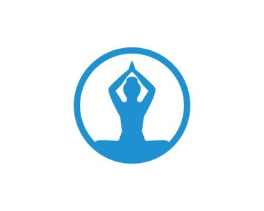 Meditasyon logosu vektör simgesi