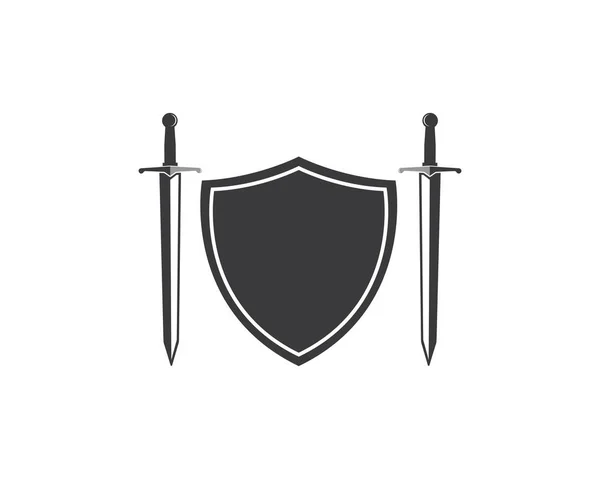 Векторная иллюстрация логотипа меча — стоковый вектор