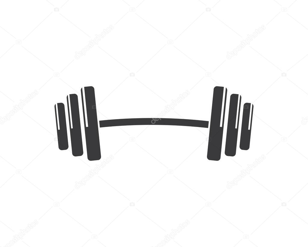 barbell vector  icon illustration