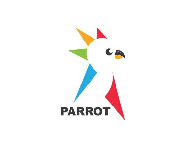 papağan illüstrasyon vektör simgesi tasarımı
