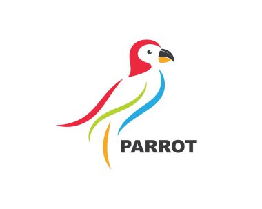 papağan illüstrasyon vektör simgesi tasarımı