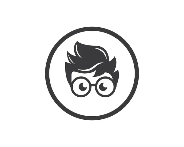 Nerd jongen pictogram vector illustratie ontwerp — Stockvector