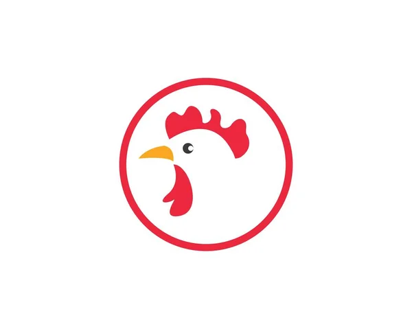 Modello di illustrazione vettoriale logo gallo — Vettoriale Stock