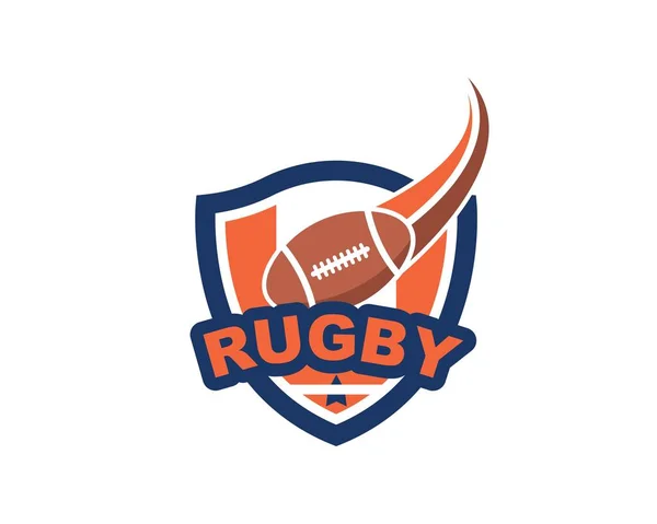 Rugby bola icono vector ilustración diseño — Vector de stock
