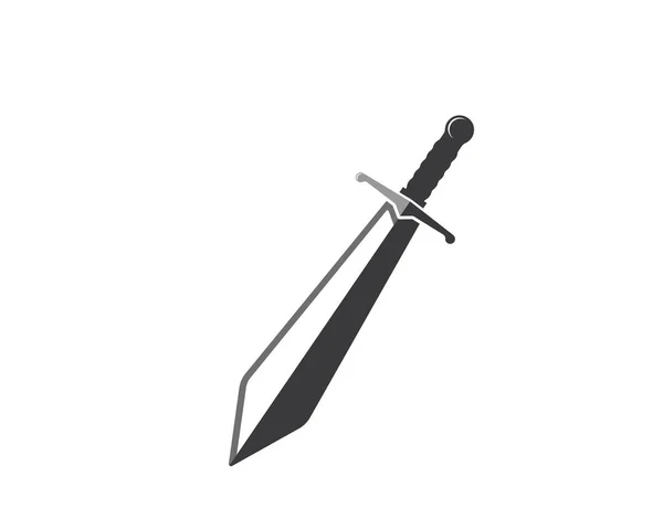 Espada logo icono vector ilustración diseño — Vector de stock