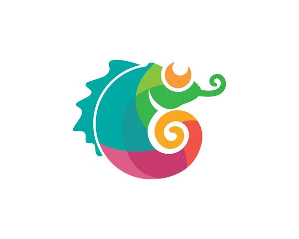 Дизайн логотипа вектора хамелеона — стоковый вектор