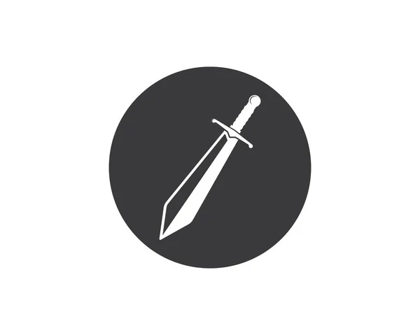 Меч логотип значок Векторний дизайн ілюстрації — стоковий вектор