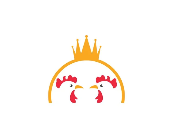 Шаблон векторной иллюстрации куриного логотипа — стоковый вектор