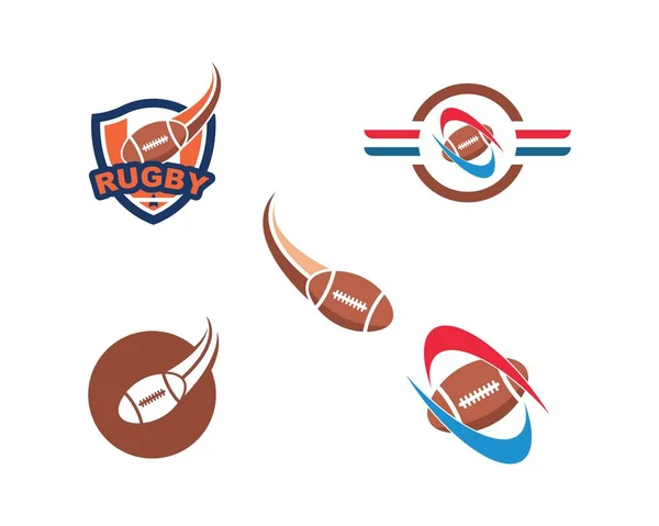 Rugby bola icono vector ilustración diseño — Vector de stock