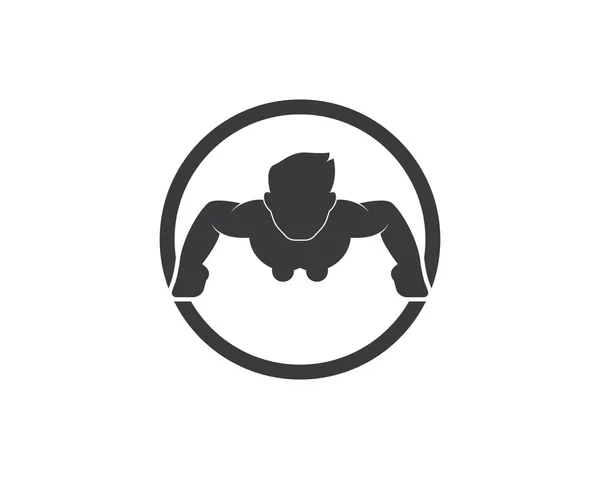 Push up icono logotipo vector ilustración diseño — Vector de stock