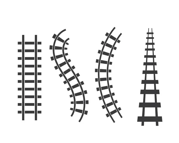 Проектирование векторной иллюстрации железнодорожных путей — стоковый вектор
