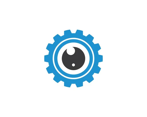 Optische Auge Symbol Logo Vektor Vorlage Illustration — Stockvektor