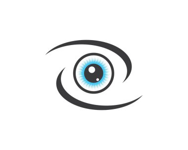 optik göz simgesi Logo vektör şablonu çizimi