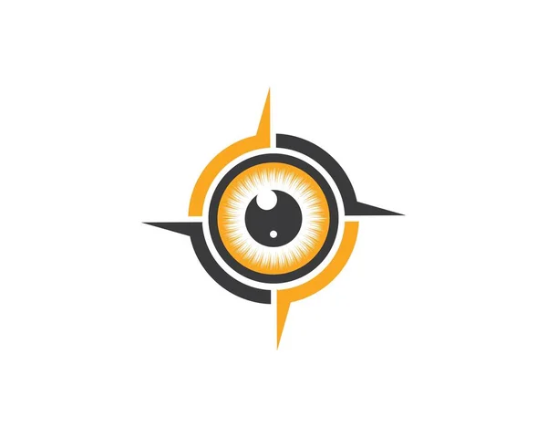 Icono del ojo óptico Logo vector Plantilla ilustración — Archivo Imágenes Vectoriales