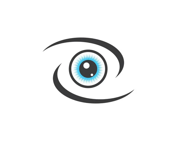 Ícone de olho óptico Logo vetor modelo ilustração —  Vetores de Stock