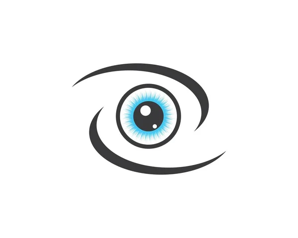 Icono del ojo óptico Logo vector Plantilla ilustración — Vector de stock