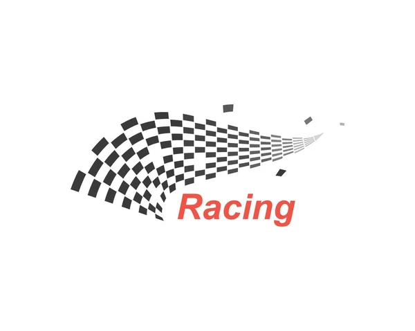 Ícone bandeira de corrida do vetor de ilustração automotif —  Vetores de Stock
