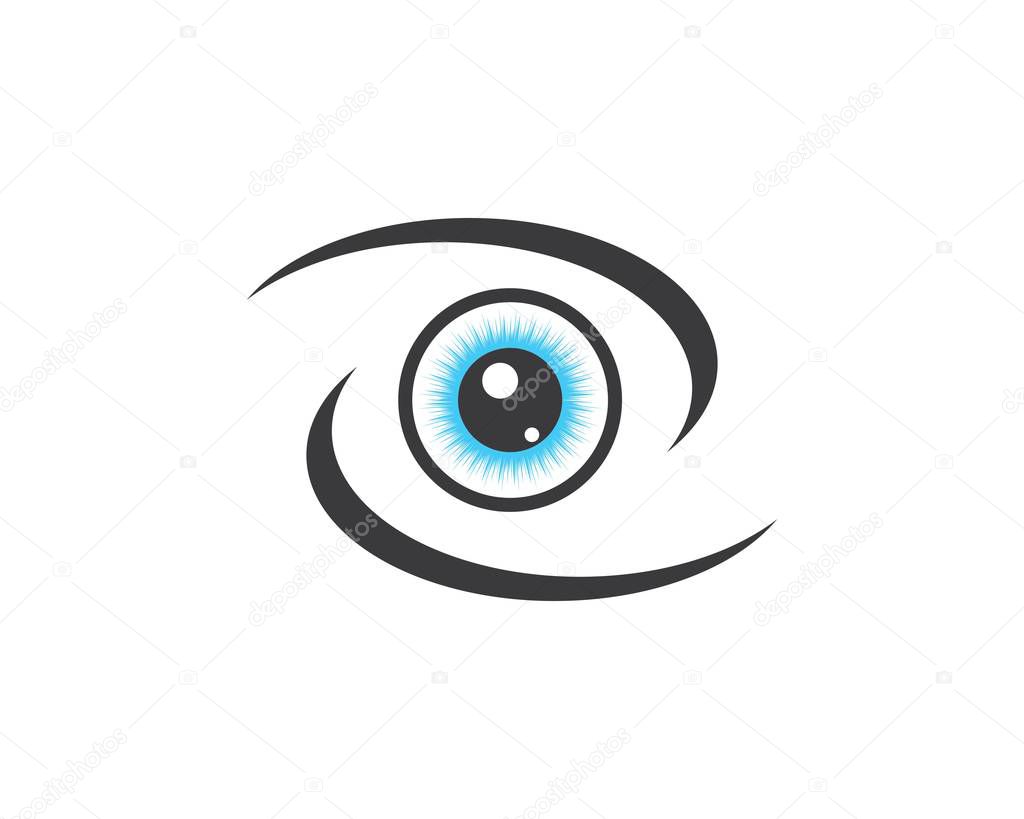 optical eye icon Logo vector Template illustration