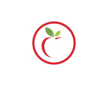 Apple logo simgesi vektör illüstrasyon tasarımı