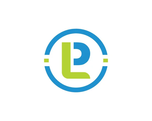 Lp logo logo vector de negocio — Vector de stock