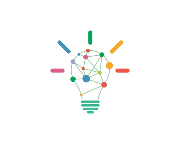 Bulb tech idea, creativo, concept illustration — Vettoriale Stock