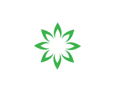 Go G 'nin yeşil yaprak ekolojisi doğa element vektör simgesi