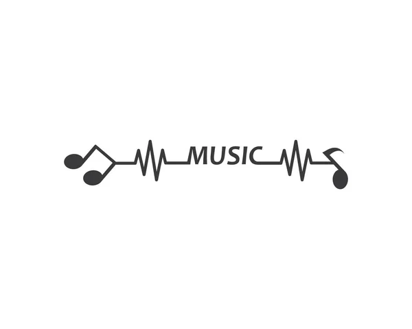 Muziek Opmerking vector illustratie pictogram — Stockvector